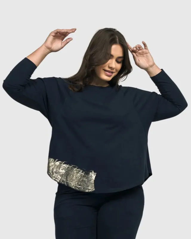 alembika-calumet-relaxed-top-damen-navy image 1