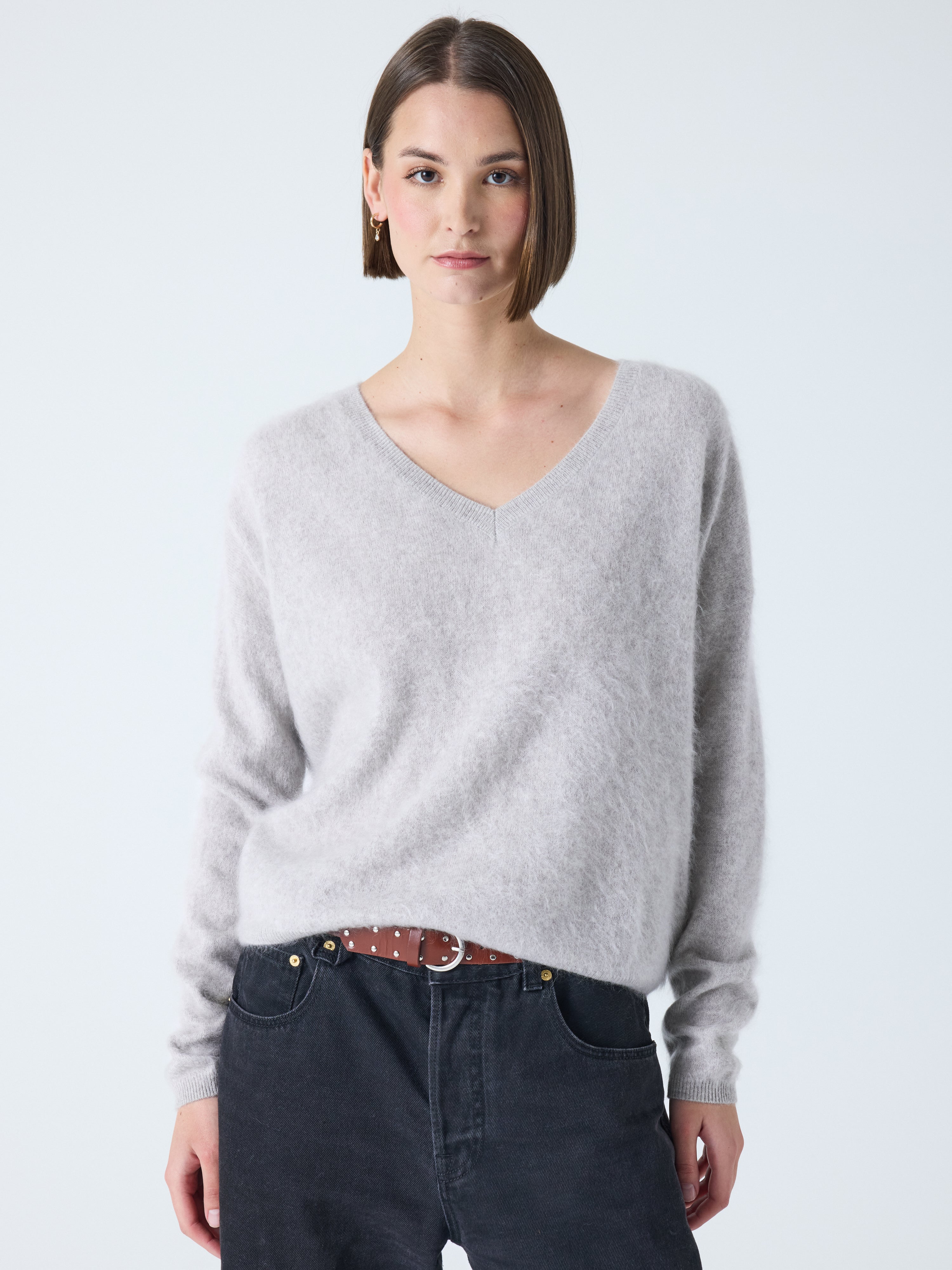 absolut-soeli-kaschmir-pullover-v-ausschnitt-oversize-damen-heather-grey image 1