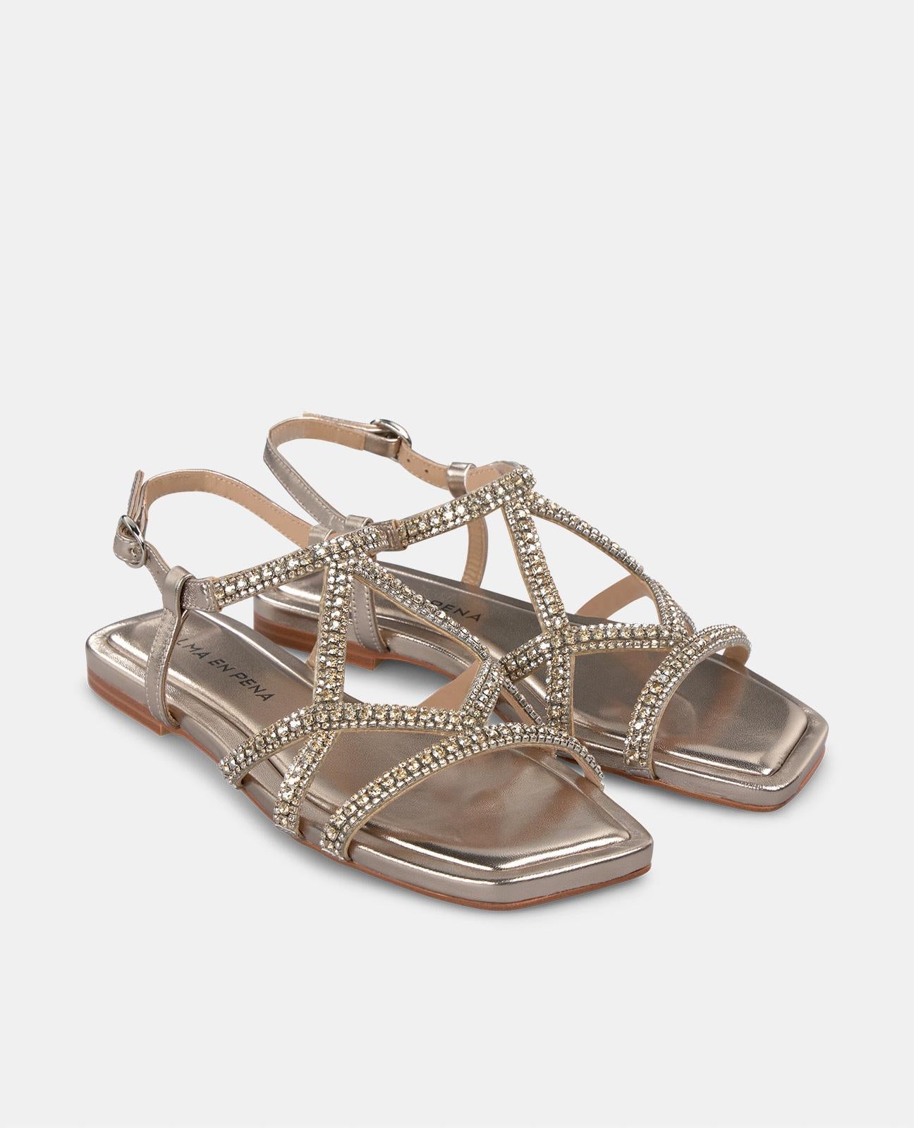 alma-en-pena-alfa-54131-riemchen-sandale-mit-strass-bronze image 2