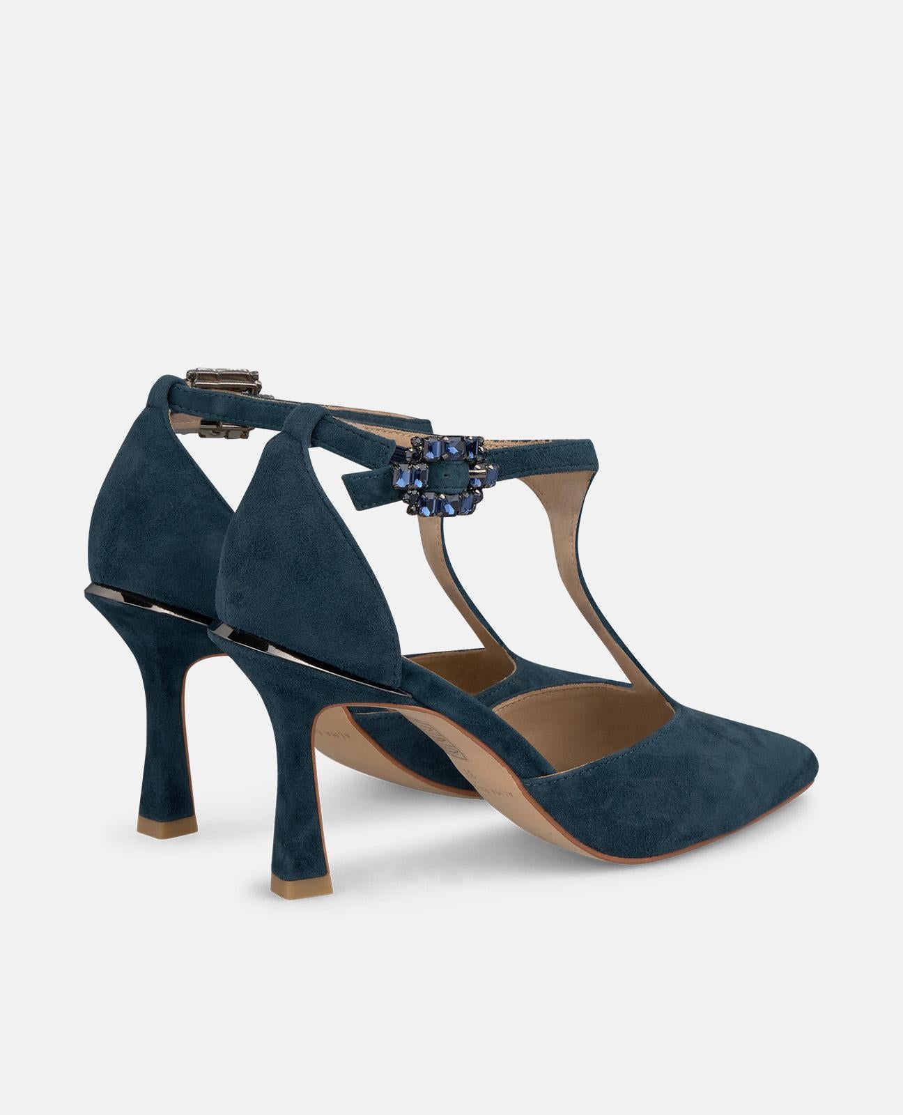 alma-en-pena-pumps-navy-mit-schmuckschnalle-strass-9-cm image 3