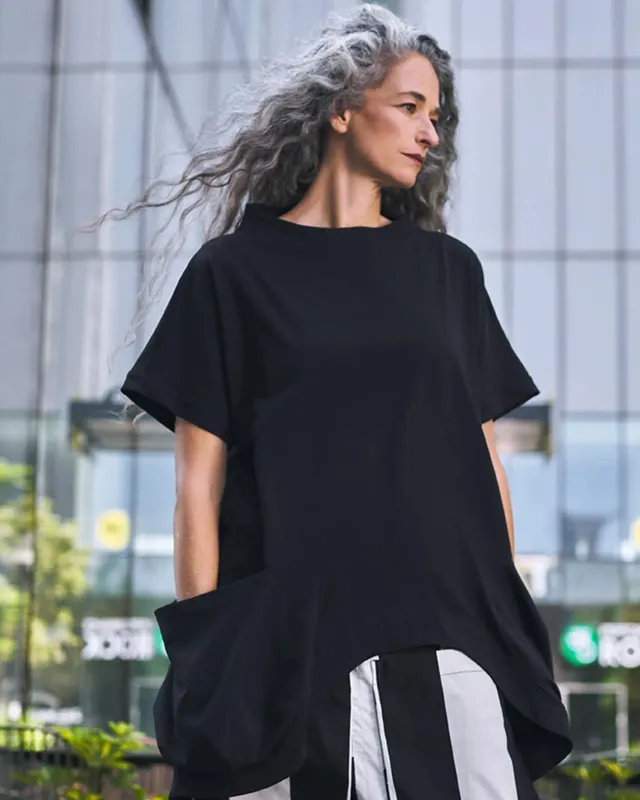 alembika-darien-drape-pocket-tunika-schwarz image 1