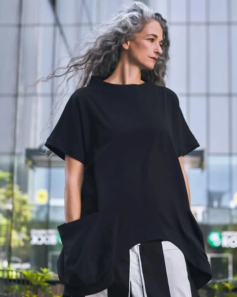 alembika-darien-drape-pocket-tunika-schwarz image 1