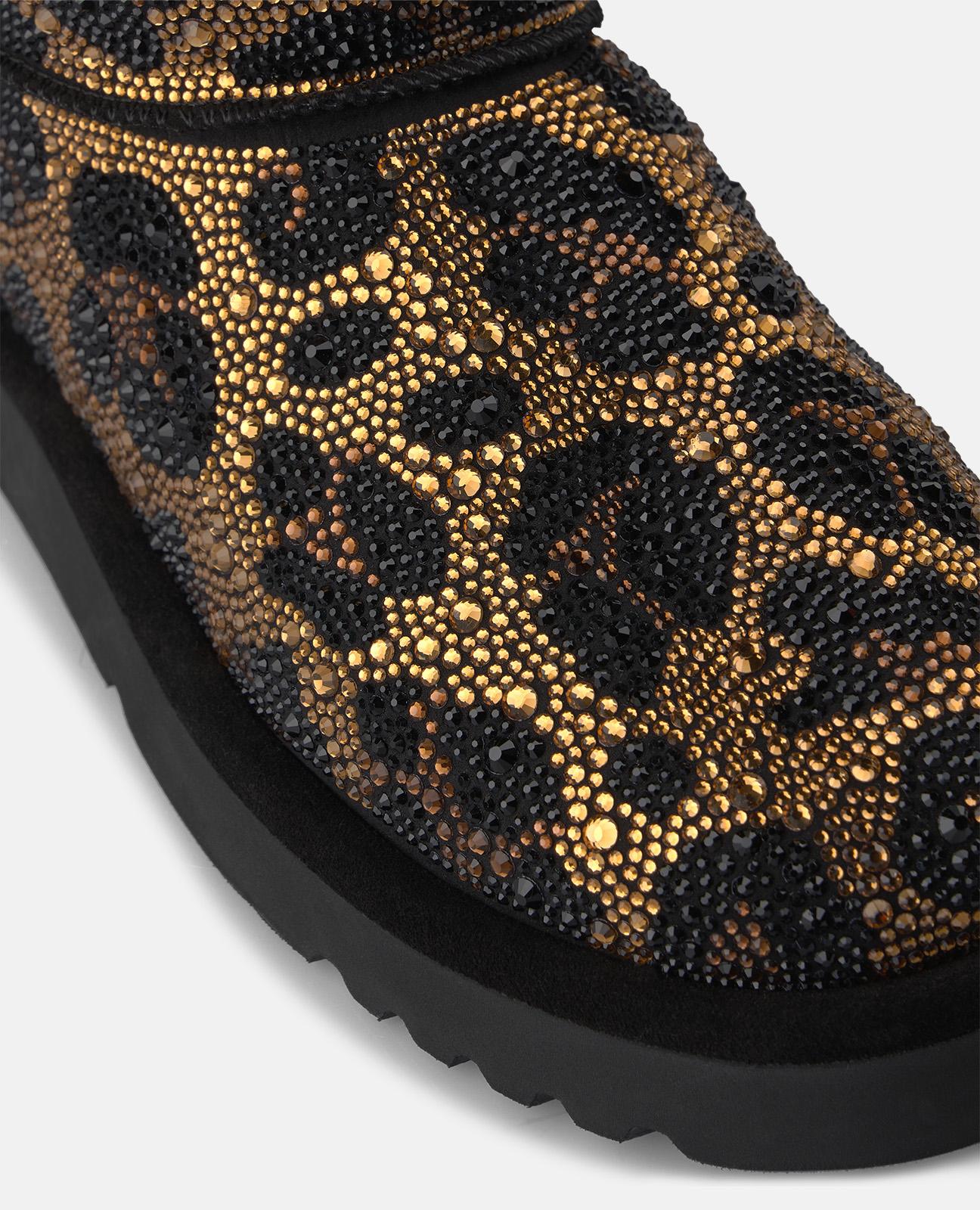 alma-en-pena-apr-s-ski-boot-schwarz-animal-strass-flache-boots-rutschfest image 4