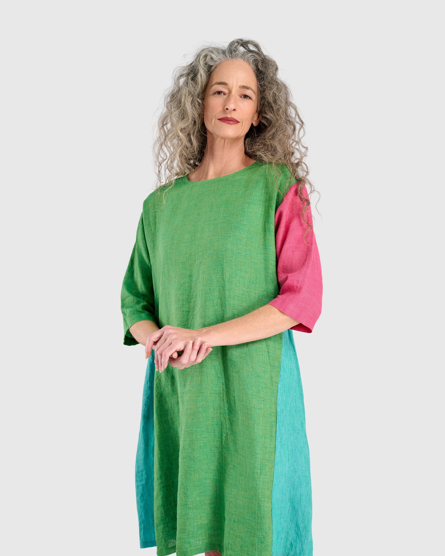 alembika-lychee-linen-dress-damen-leinenkleid-tropical-mix image 3