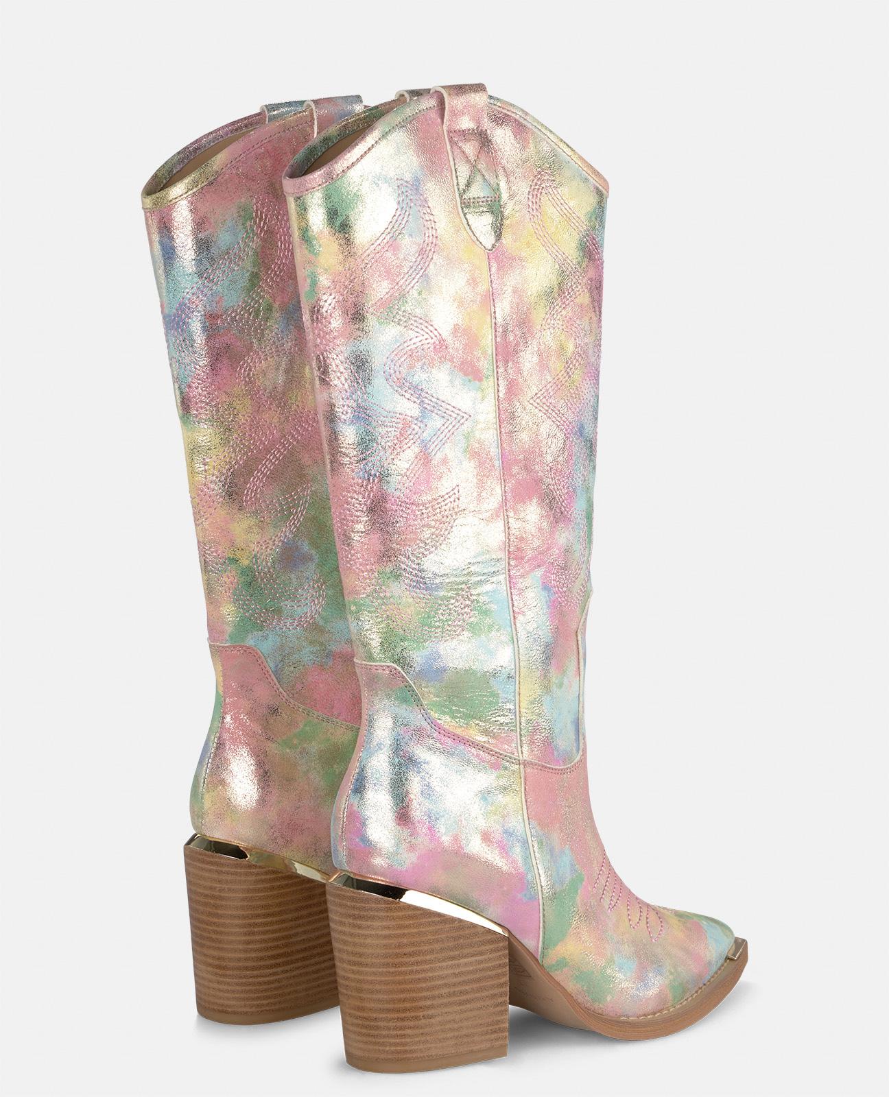 alma-en-pena-cowboy-boot-damenstiefel-rosa-8-5cm image 4
