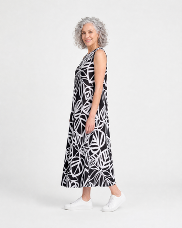 alembika-fronda-a-linie-midi-kleid-mono image 3