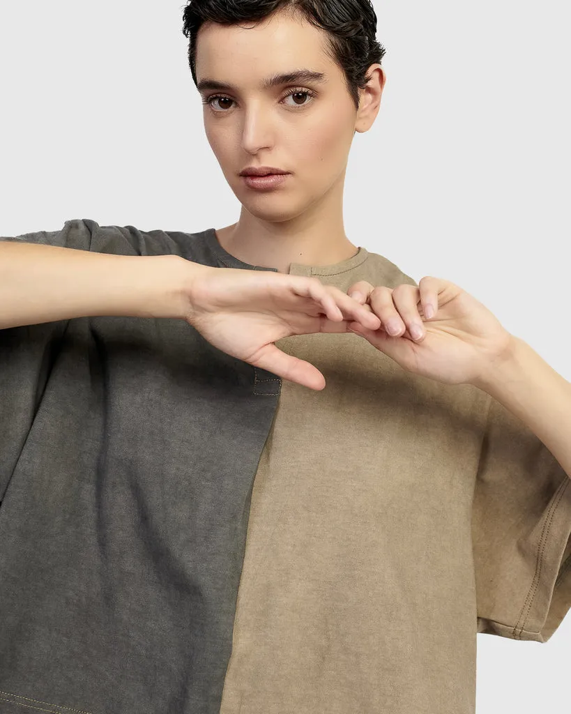 alembika-urban-agave-top-mix-cropped-shirt image 1