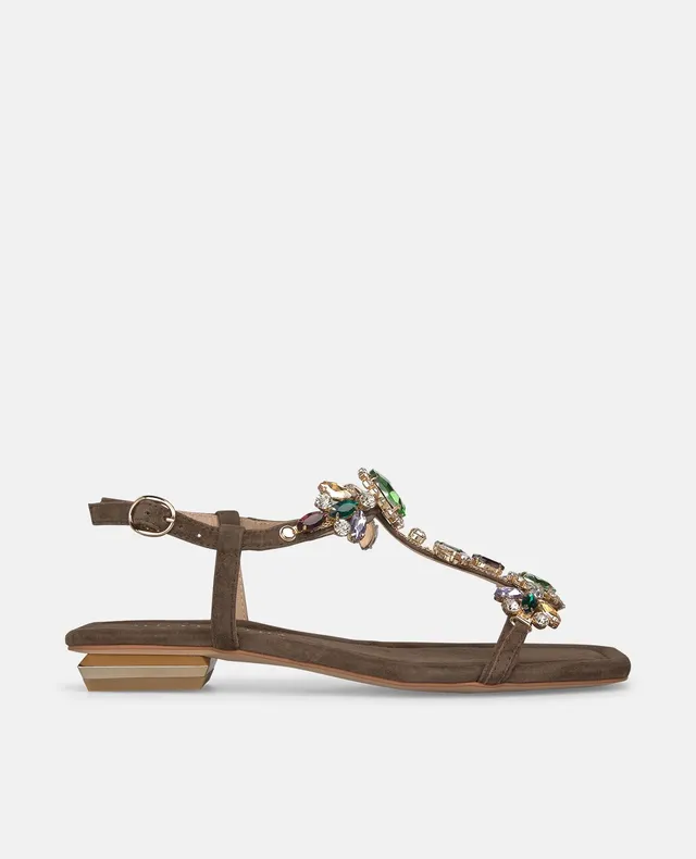 alma-en-pena-alfa-62819-flache-sandalen-mit-strass-braun image 1