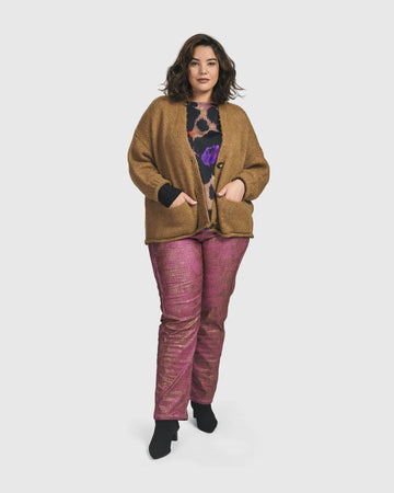 alembika-sylvia-crop-cardigan-damen-strickjacke-sepia image 7