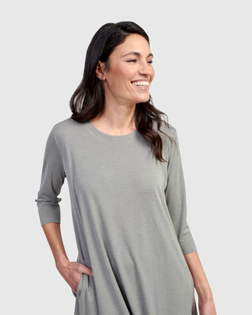 alembika-essential-relaxed-dress-saladine-knielanges-a-linien-kleid image 2
