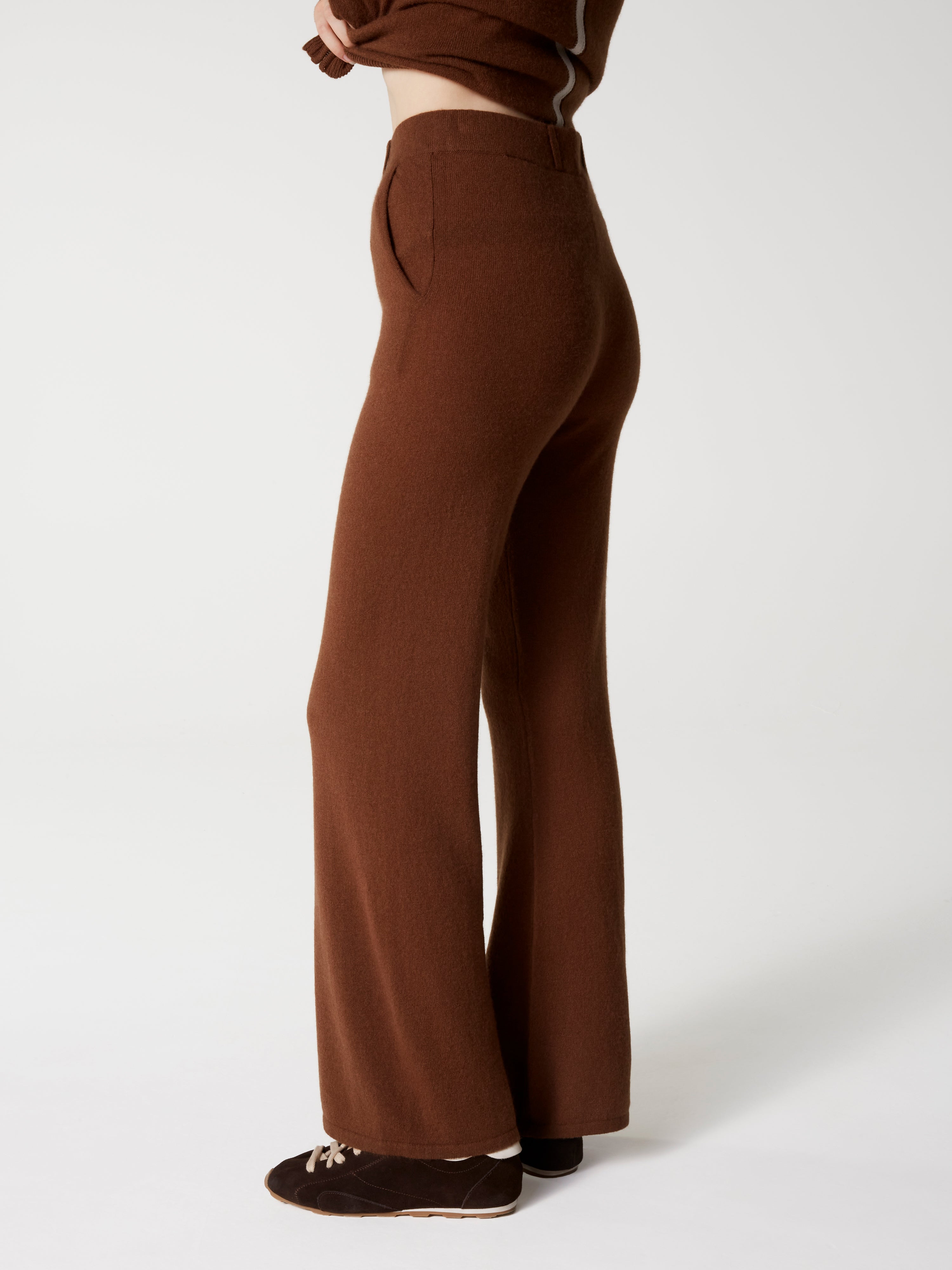 absolut-pantalon-anneli-damen-kaschmirhose-ausgestellt-braun-coffee image 3