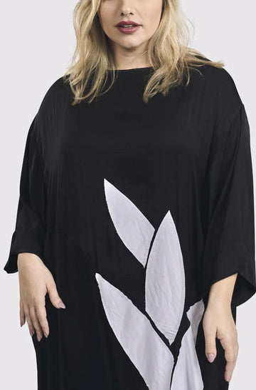 alembika-lotus-caftan-kleid-schwarz image 3