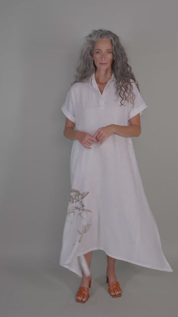 alembika-summer-rose-maxi-kleid-wei-leinen-a-linie image 3