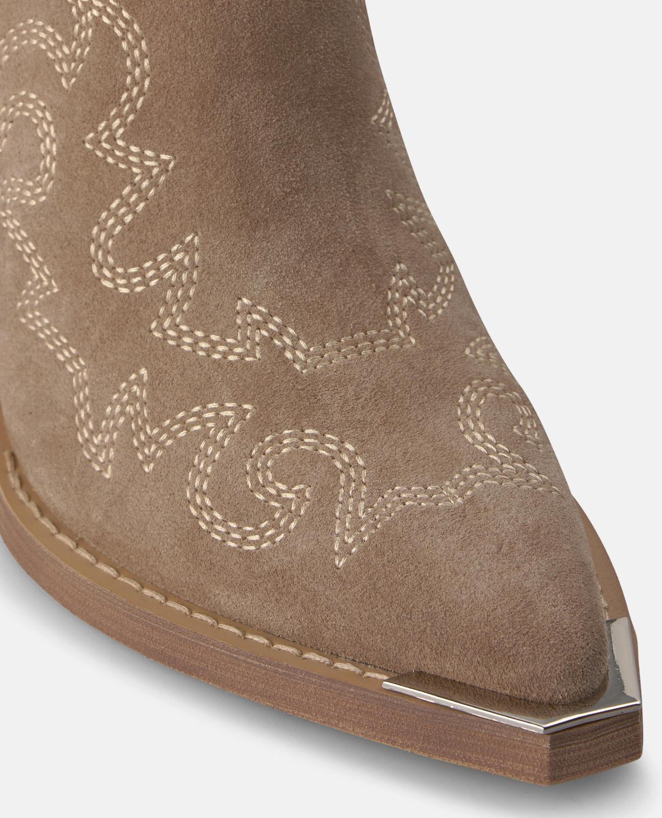 alma-en-pena-cowboy-boots-wildleder-mink-rei-verschluss-7-5-cm-blockabsatz image 4