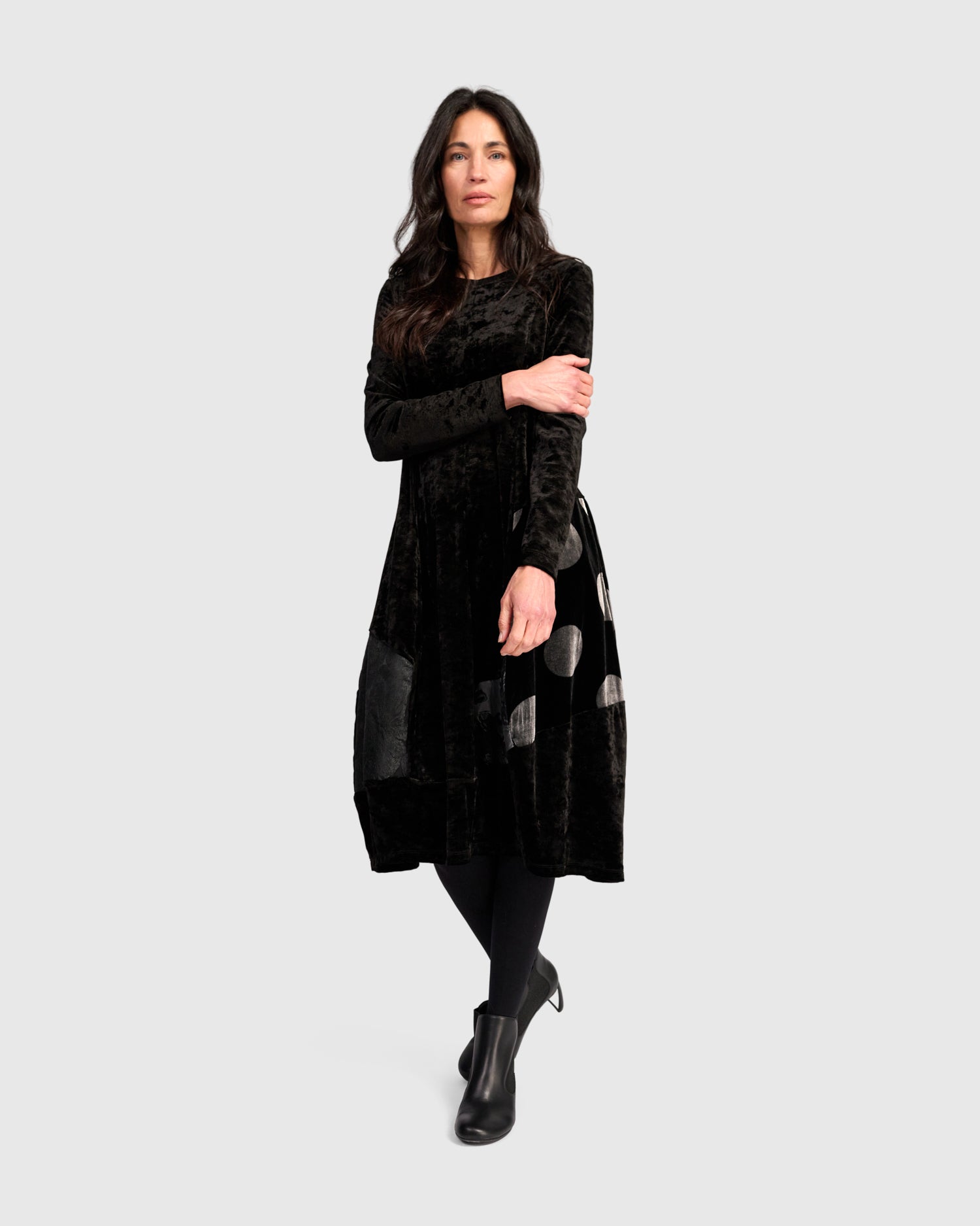 alembika-mercury-cocoon-dress-black-silver-kleid image 2