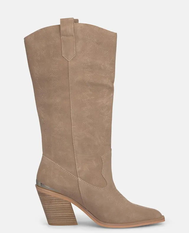 alma-en-pena-cowboystiefel-bestickt-mit-absatz-vison-8-cm image 1