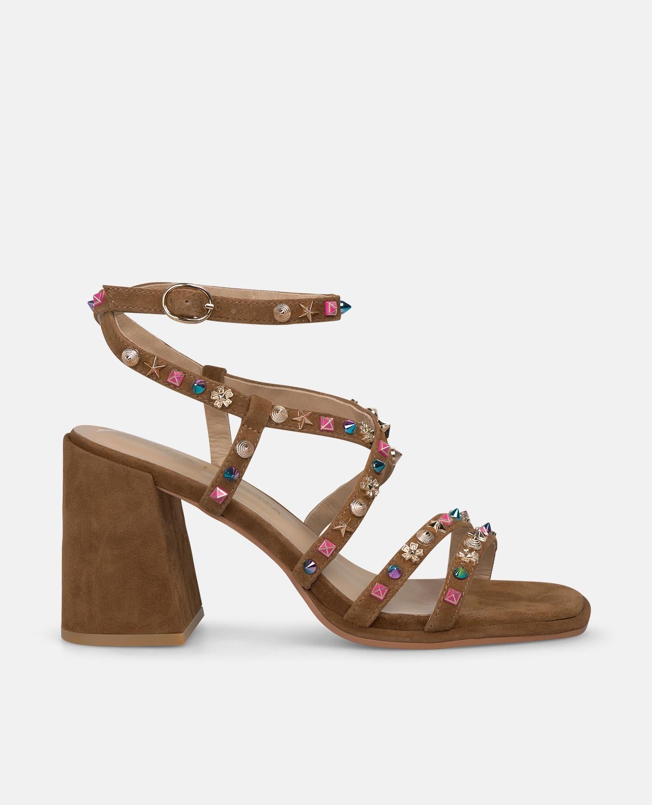 alma-en-pena-colorful-studded-sandals-blockabsatz-sandale-9-cm image 2