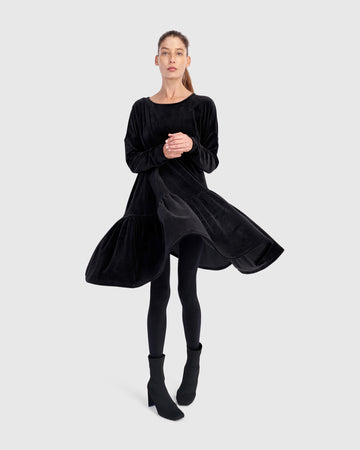alembika-everyday-velvet-babydoll-kleid-schwarz-samtkleid image 3
