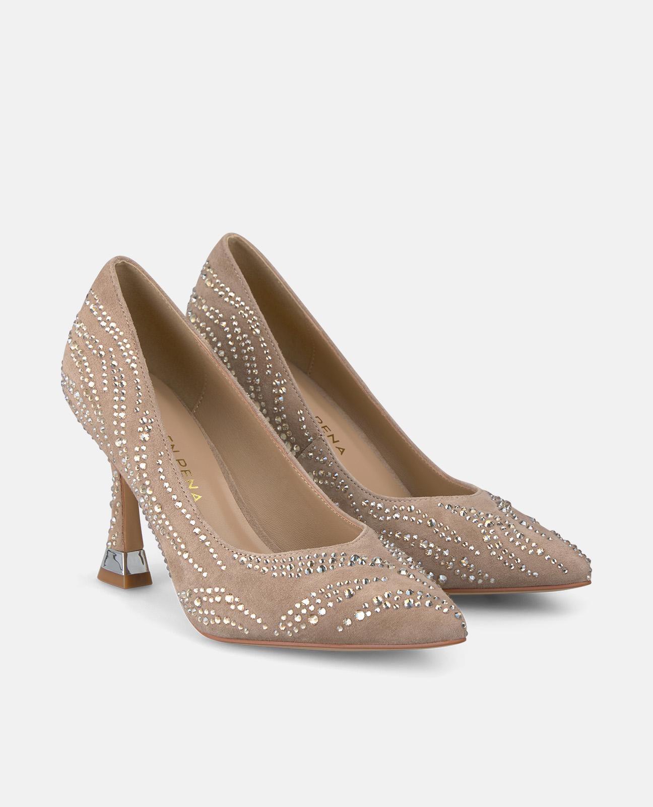 alma-en-pena-pumps-vison-spitz-mit-strass-und-9-cm-absatz image 2