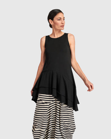 alembika-urban-staple-ruffle-tank-schwarz-a-linie-tr-gertop image 3