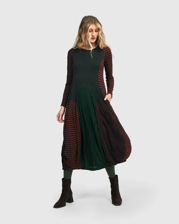 alembika-juno-crew-cocoon-kleid-stripes image 2