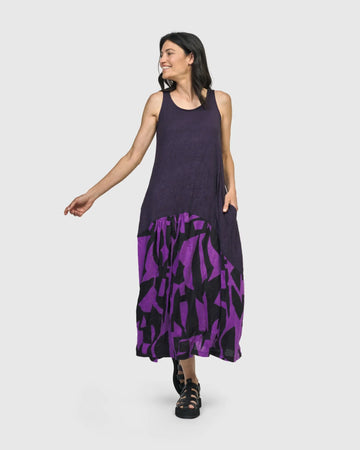 alembika-fusion-midi-kleid-rmellos-violett-damen-kleid image 2