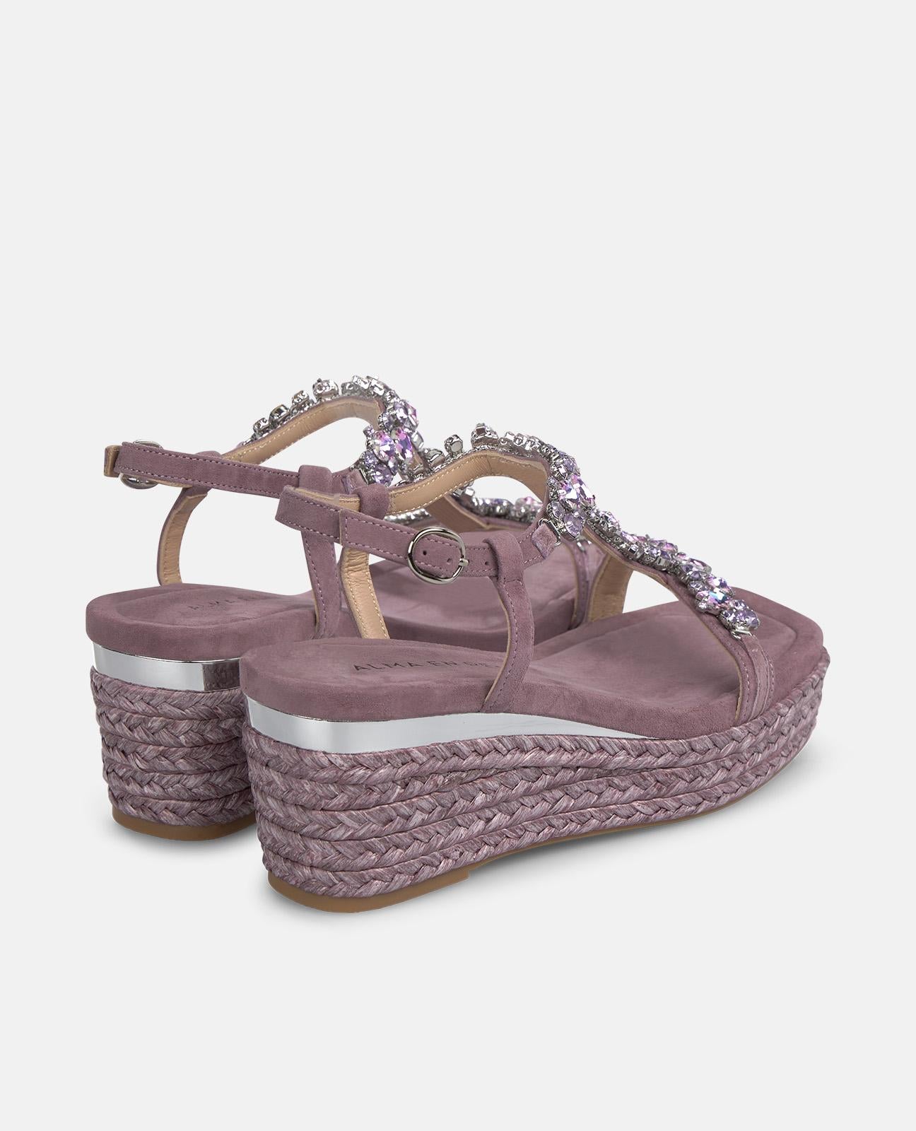 alma-en-pena-espadrille-keilsandale-lavanda-t-riemen-strass-7-5-cm-keil image 3