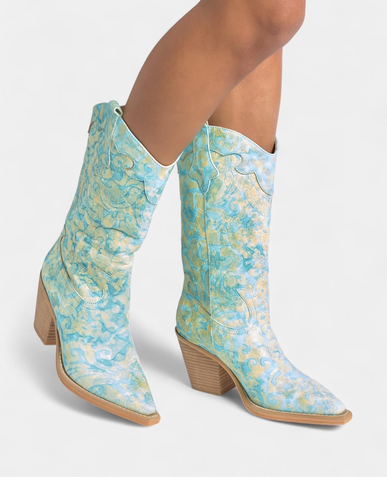 alma-en-pena-embroidered-half-boot-stiefel-blau-8-cm image 5