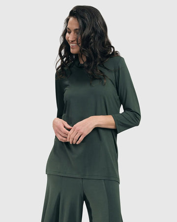 alembika-essential-mockneck-top-gr-n-3-4-arm image 5