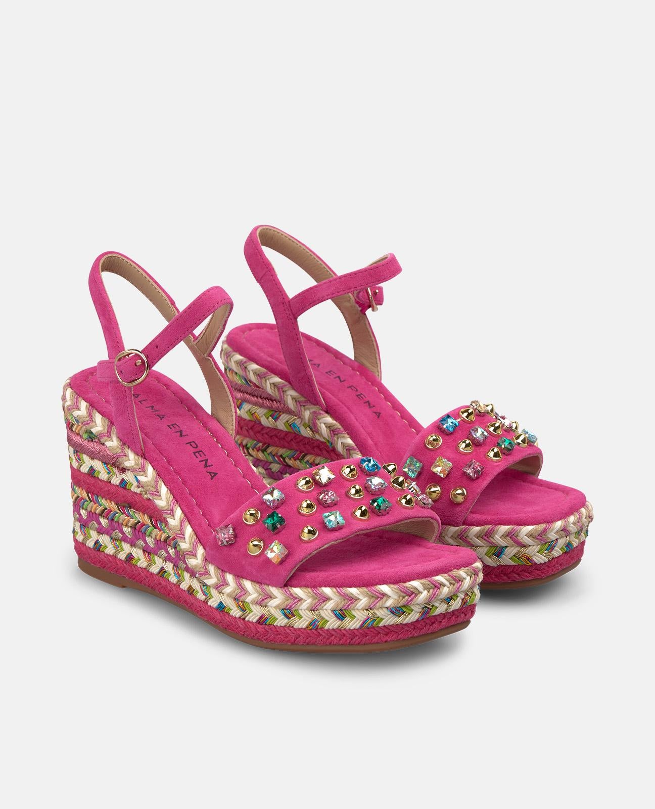 alma-en-pena-63038-esparto-keilsandale-fuchsia-9-5-cm-strass image 2