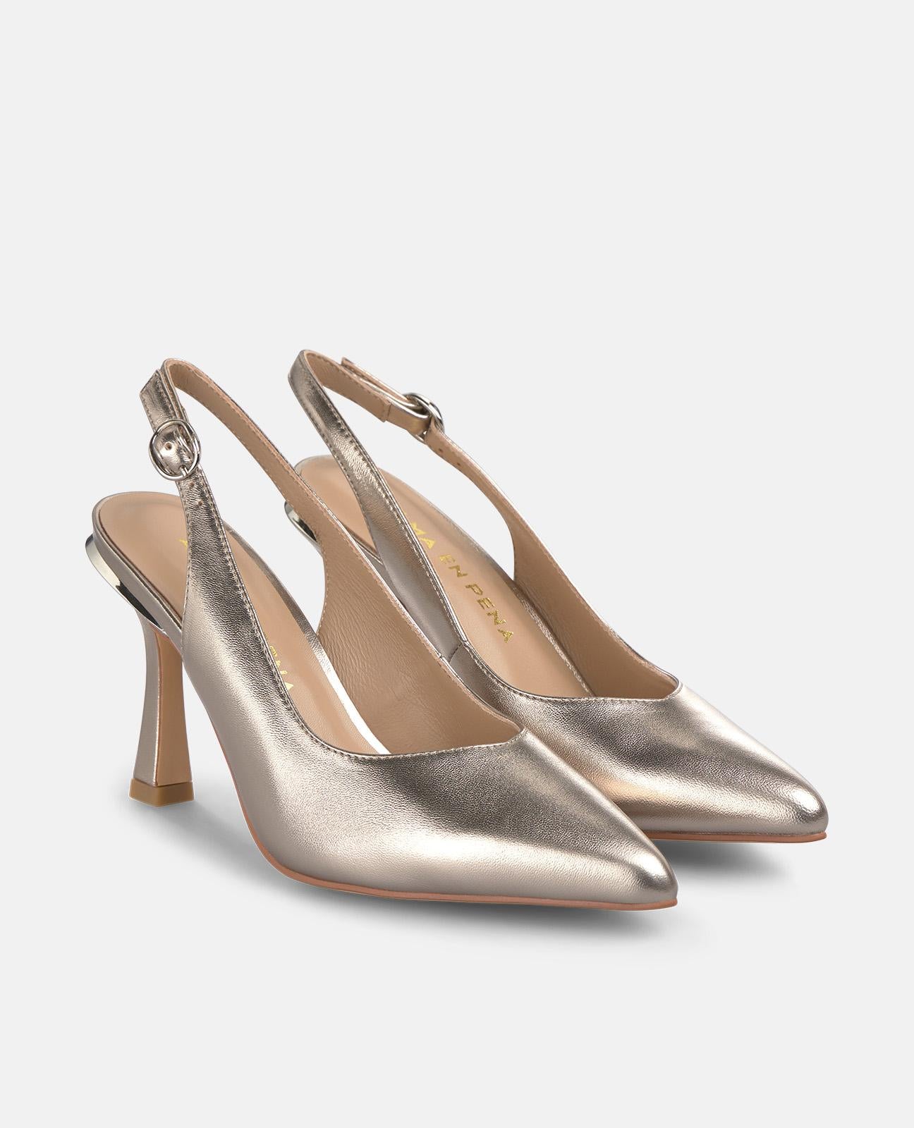 alma-en-pena-pumps-bronze-mit-spitzer-kappe-riemchen-pumps-9-cm-absatz image 2