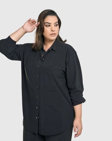 alembika-trinity-button-down-shirt-damen-hemd-schwarz image 8