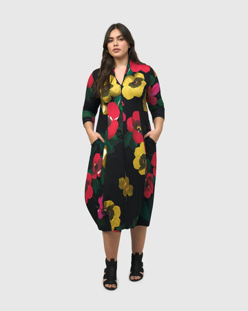 alembika-valencia-cocoon-kleid-garden-floral-jersey-langarm image 5