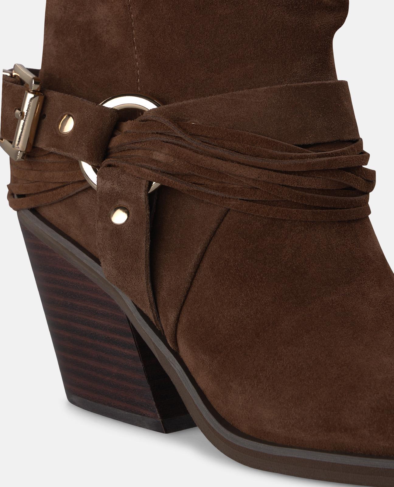 alma-en-pena-stiefeletten-cowboy-camel-wildleder-8-cm-blockabsatz image 4