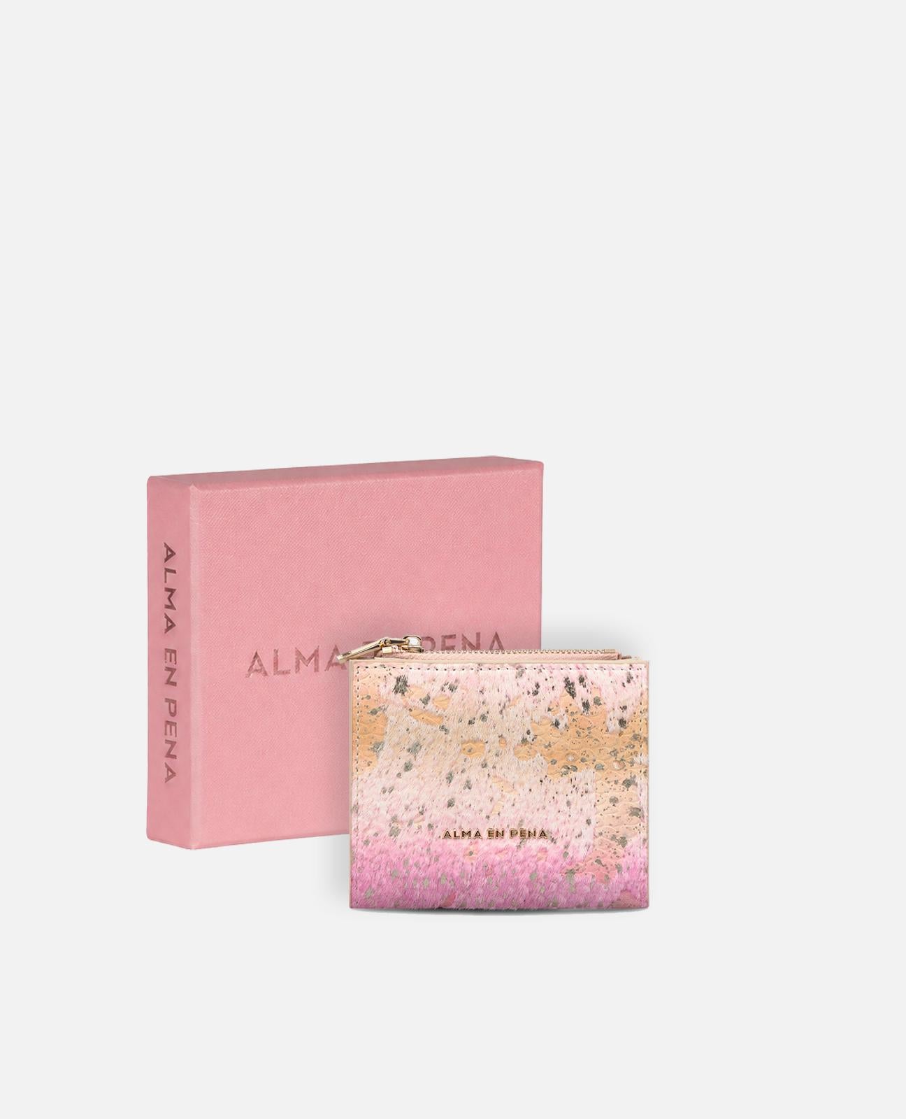 alma-en-pena-square-wallet-eckige-ledergeldb-rse-mit-print-rosa image 4