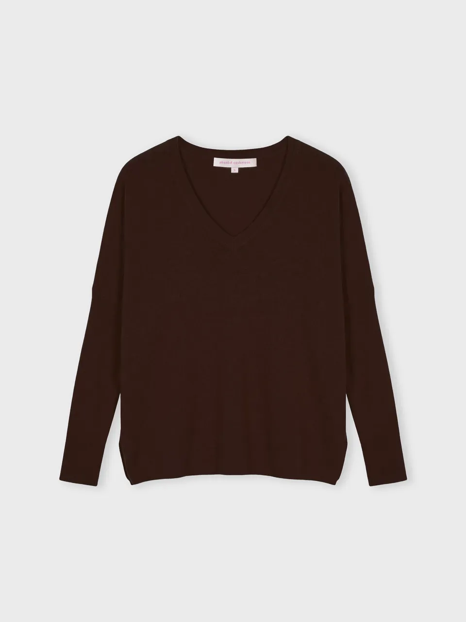 absolut-camille-poncho-pullover-v-ausschnitt-100-kaschmir-braun-brownie image 1