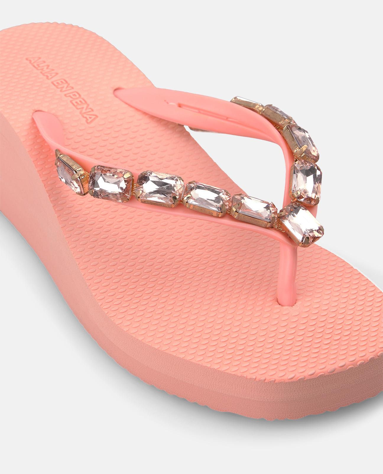 alma-en-pena-minimalist-platform-beach-sandals-plateausandale-koralle-5-5-cm image 4