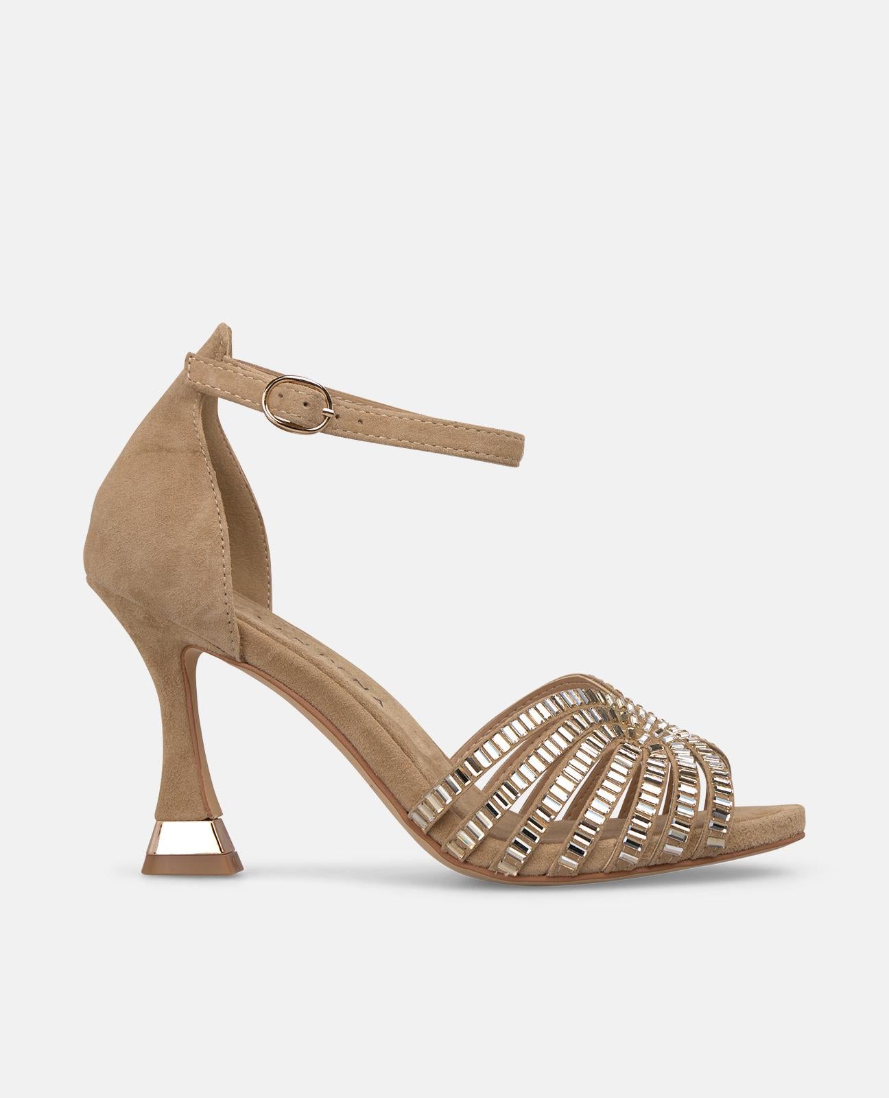 alma-en-pena-riemchensandalen-metallic-10-5-cm-absatz-arena image 1