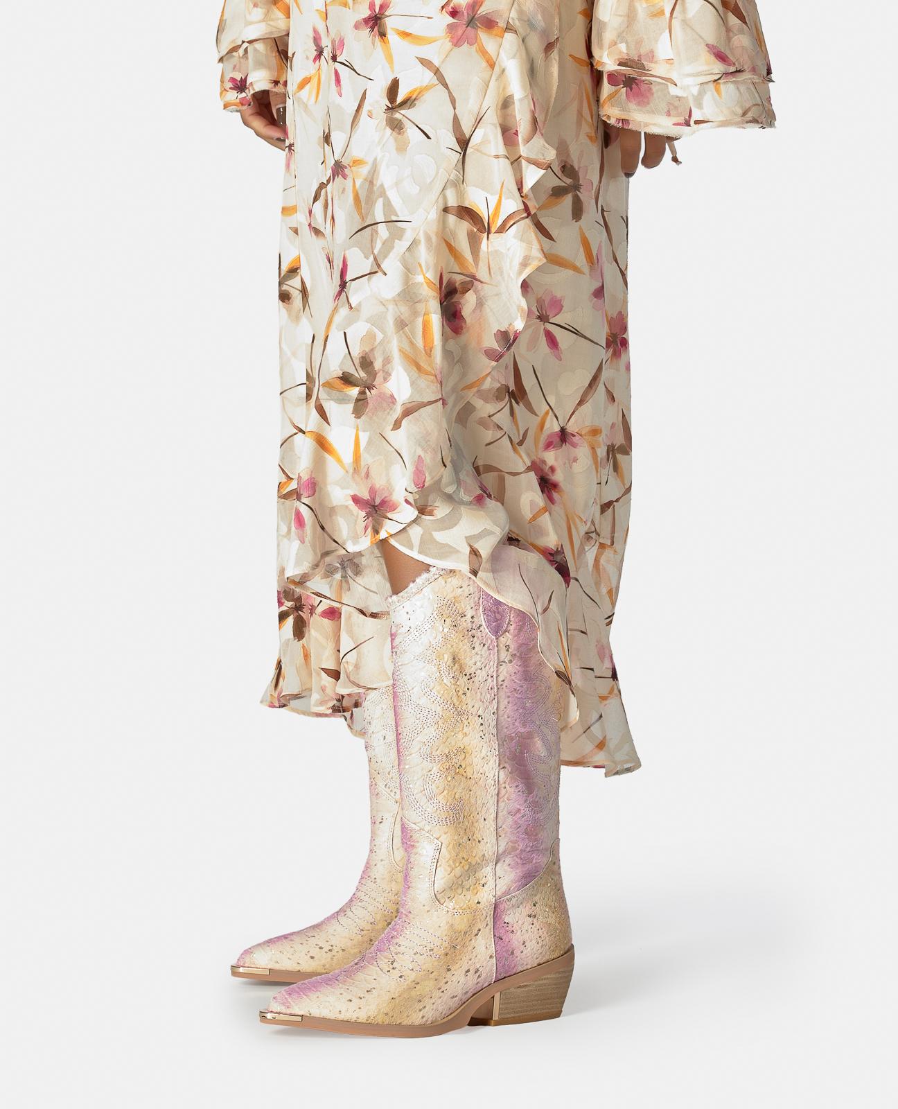 alma-en-pena-special-cowboy-boot-cowboystiefel-schlangenoptik-rosa-5-cm image 5