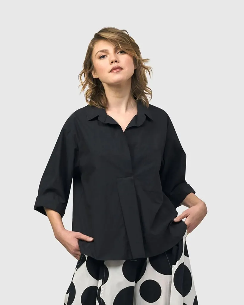 alembika-urban-fran-bluse-damen-schwarz-a-linie image 1