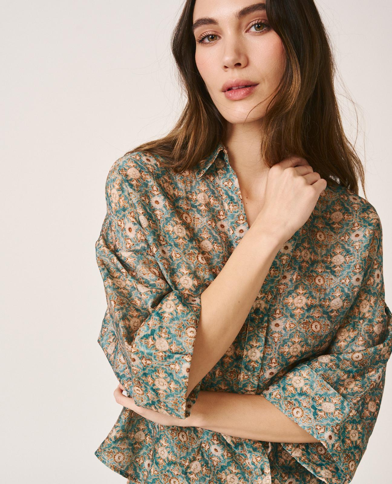 alma-en-pena-short-sleeved-shirt-kurzarm-bluse-geometrie-print image 5