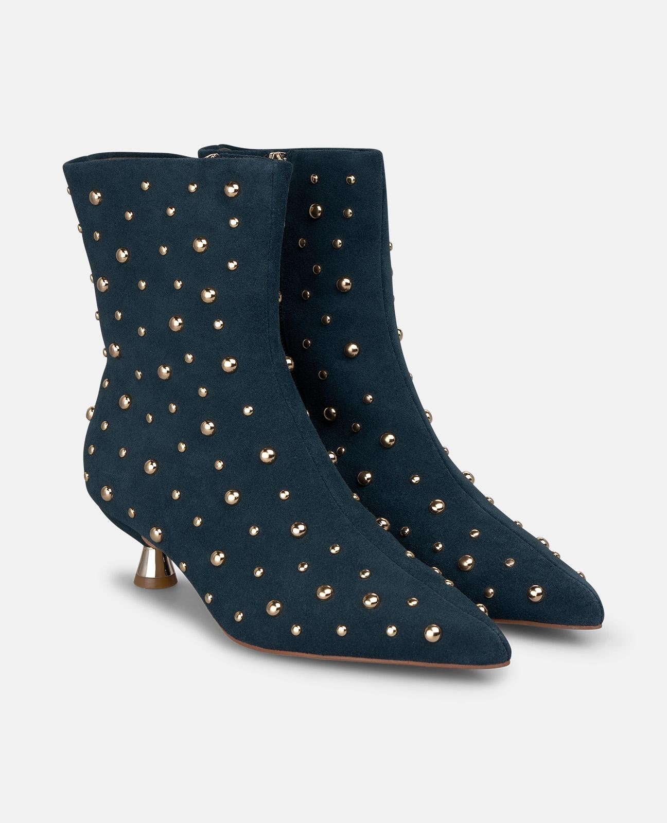 alma-en-pena-stiefelette-wildleder-nieten-blau image 2