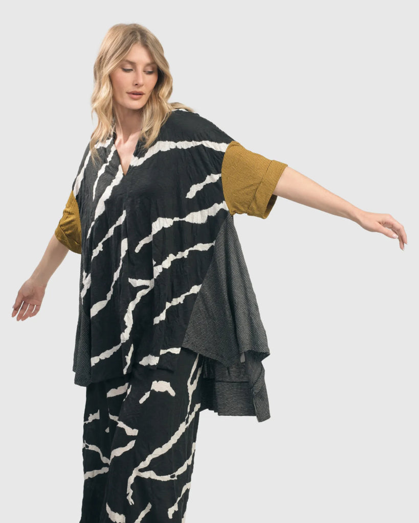 alembika-kat-crinkle-trapeze-top-yellow image 1