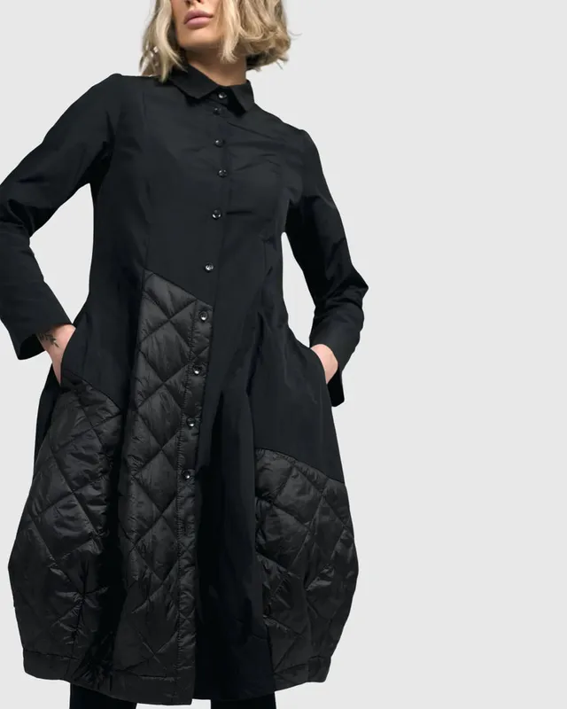 alembika-urban-vesper-shirtkleid-schwarz-cocoon-hemdkleid image 1