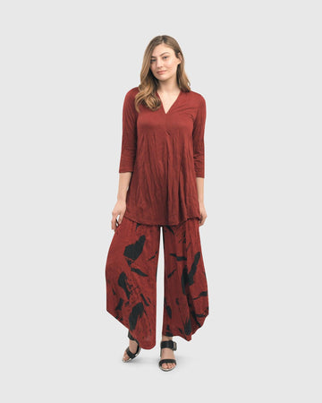 alembika-crinkle-v-ausschnitt-top-rot image 2