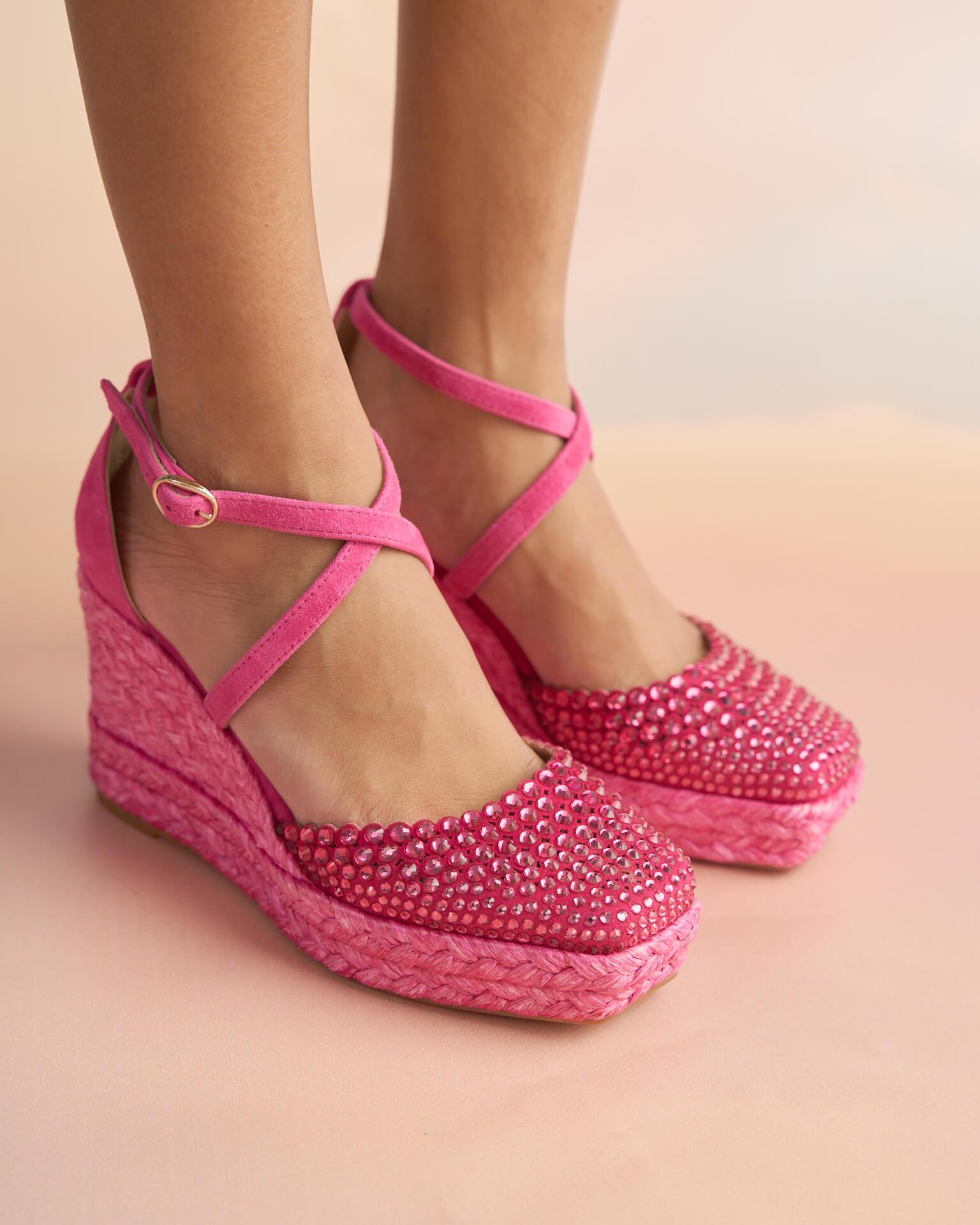 alma-en-pena-keil-sandale-fuchsia-7-cm-keil-mit-strass image 1
