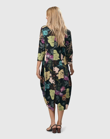 alembika-bali-cocoon-midikleid-leaves-multi-jerseykleid image 6