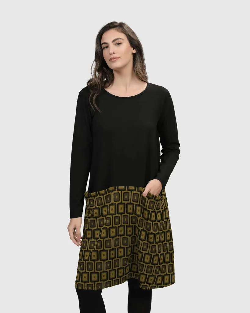 alembika-alice-apron-pocket-kleid-chartreuse image 1