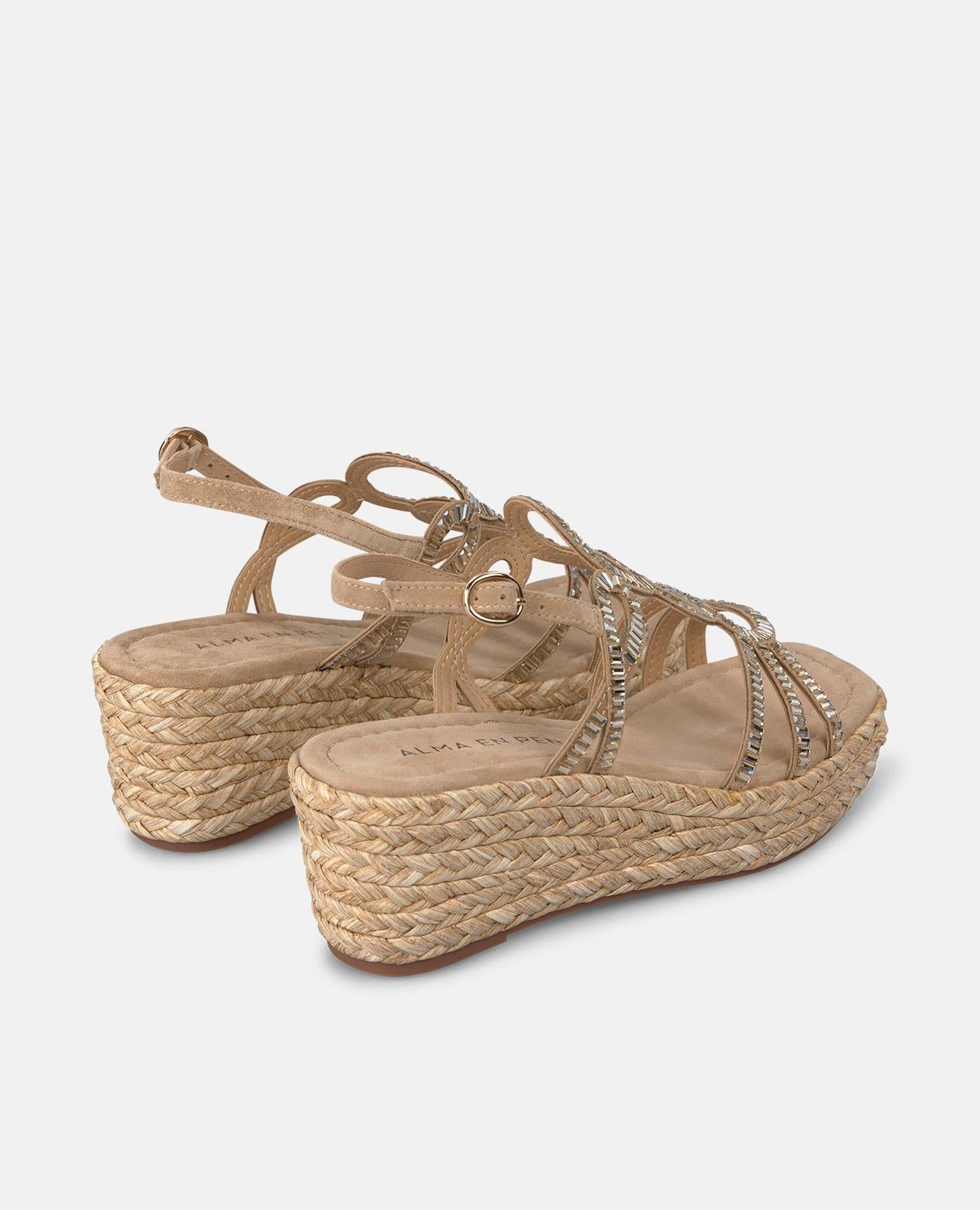 alma-en-pena-keil-sandalen-arena-glitzer-5-cm image 3