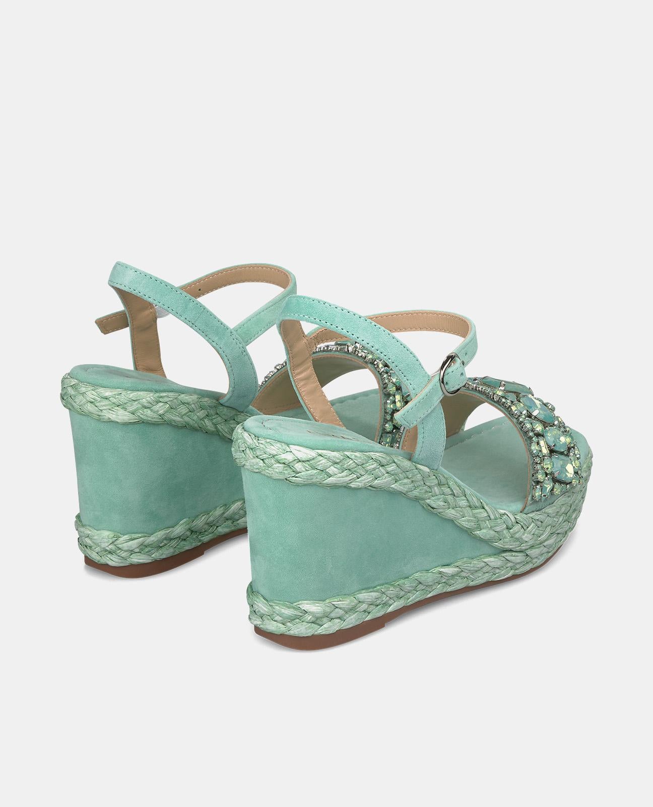 alma-en-pena-wedge-with-rhinestones-keilsandale-in-gr-n-mit-strass-9-5-cm image 3